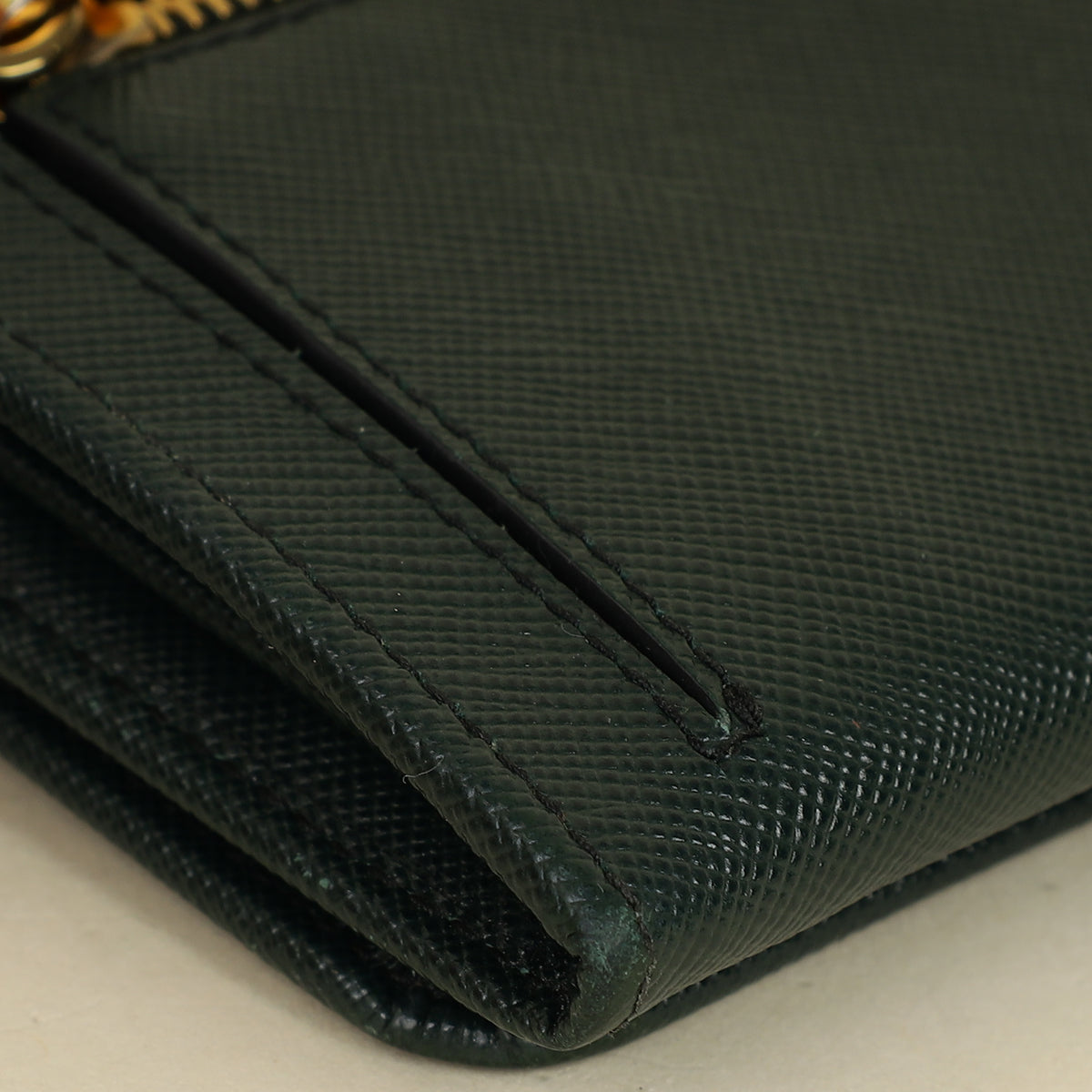 Prada Dark Green Lux Long Continental Wallet-Prada-THE CLOSET