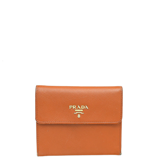 Prada Orange Wallet