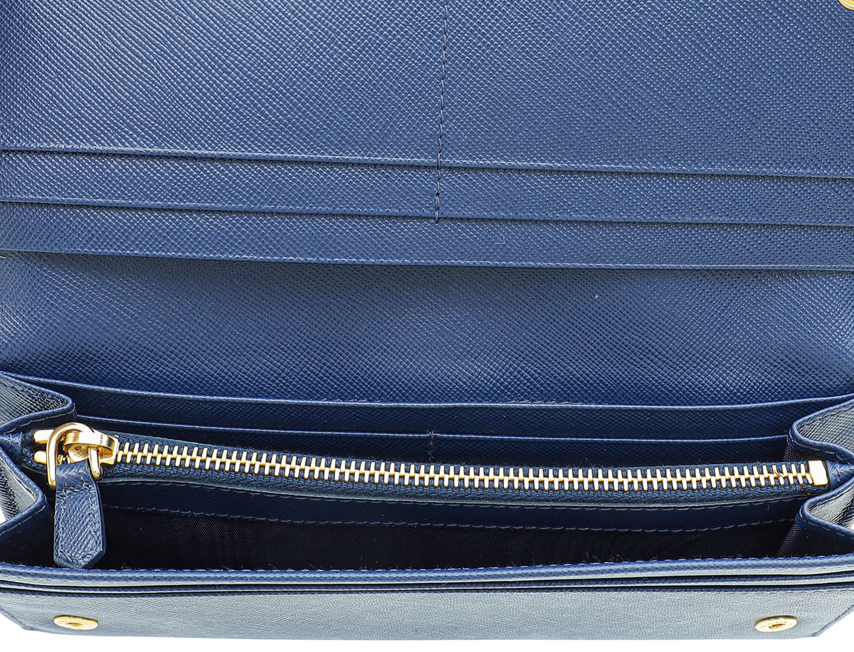 Prada Blue Large Wallet
