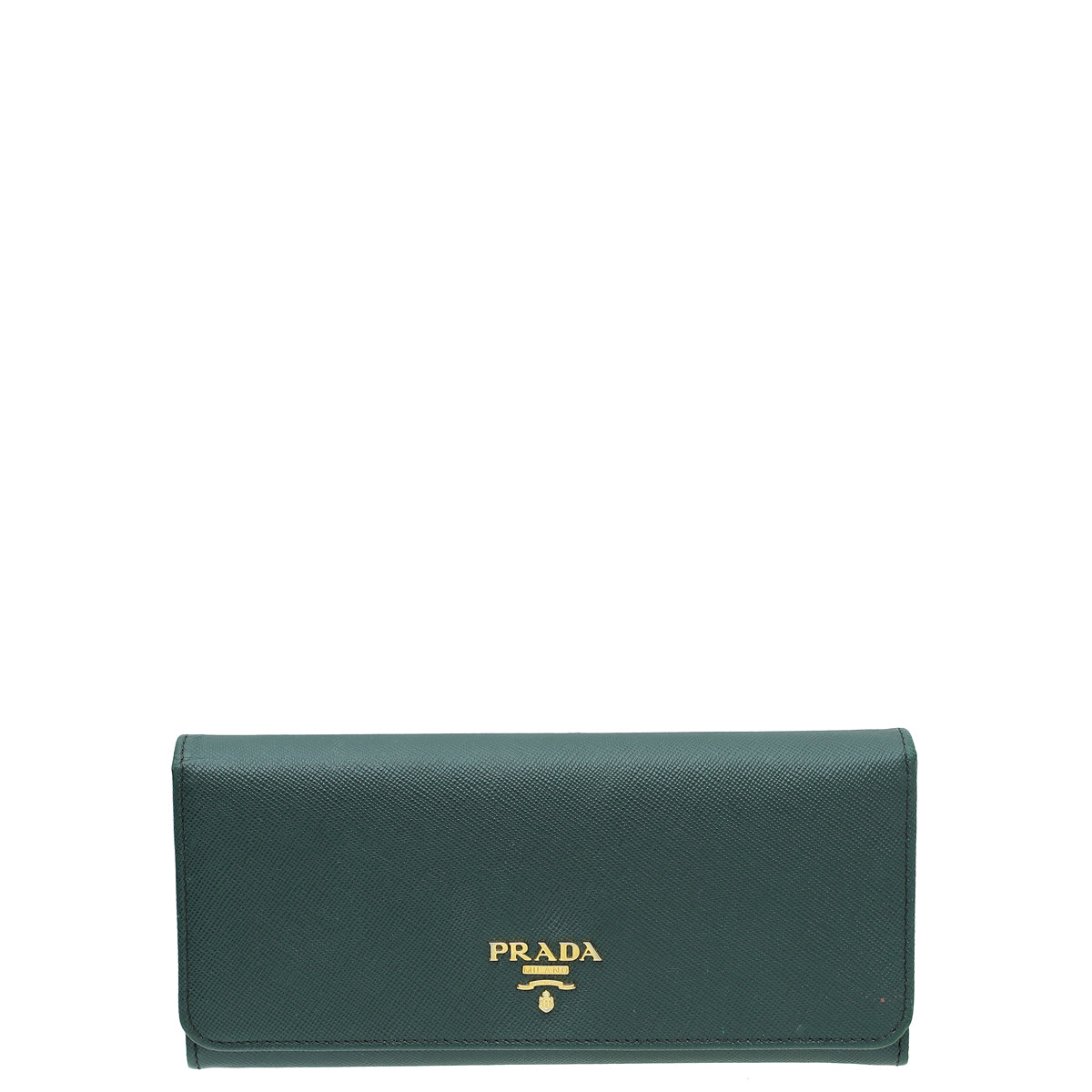 Prada Dark Green Lux Long Continental Wallet-Prada-THE CLOSET