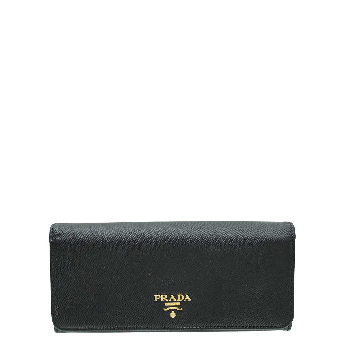 Prada Black Lux Continental Wallet-Prada-THE CLOSET