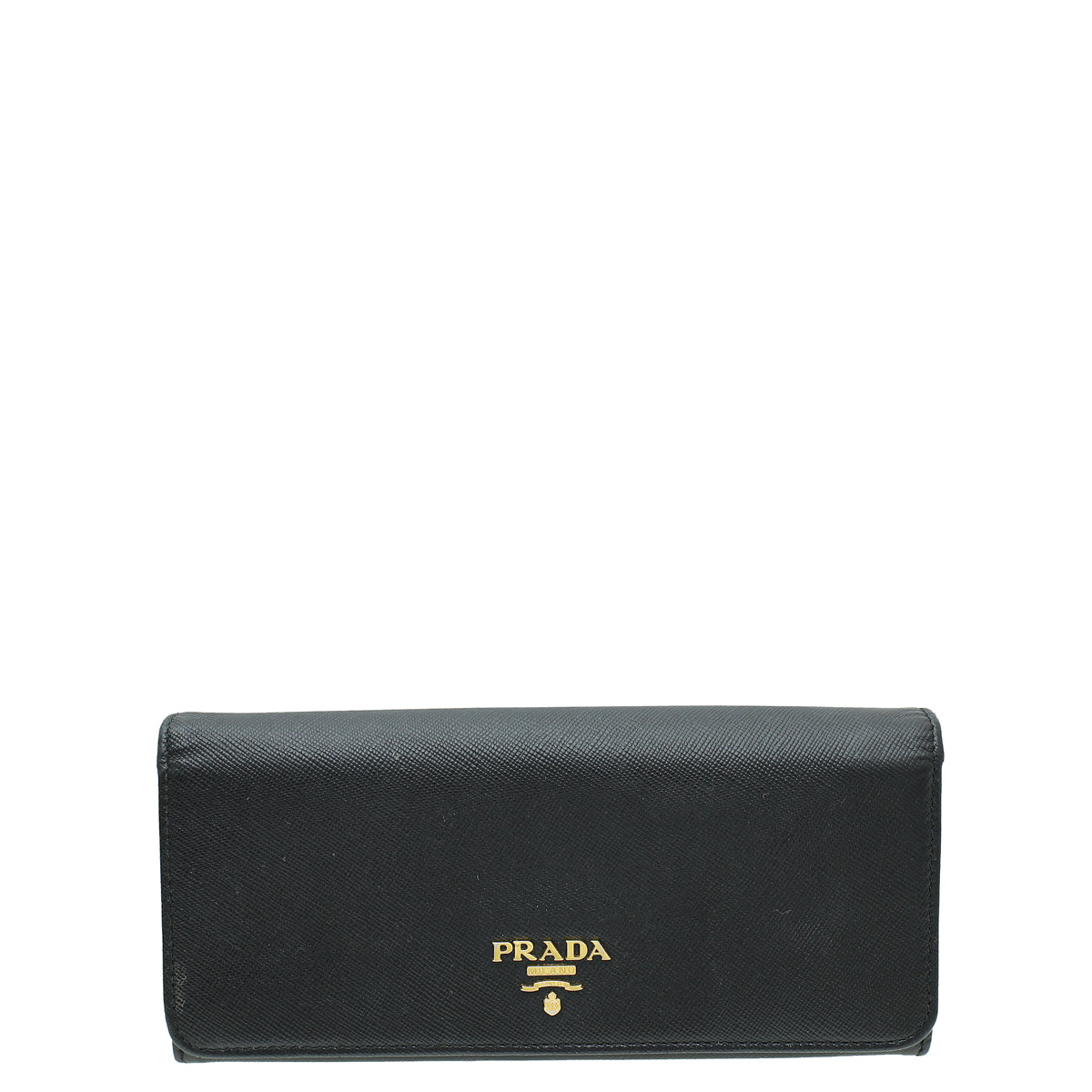 Prada Black Lux Continental Wallet