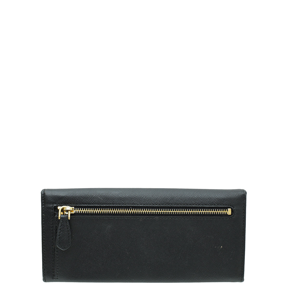 Prada Black Lux Continental Wallet-Prada-THE CLOSET