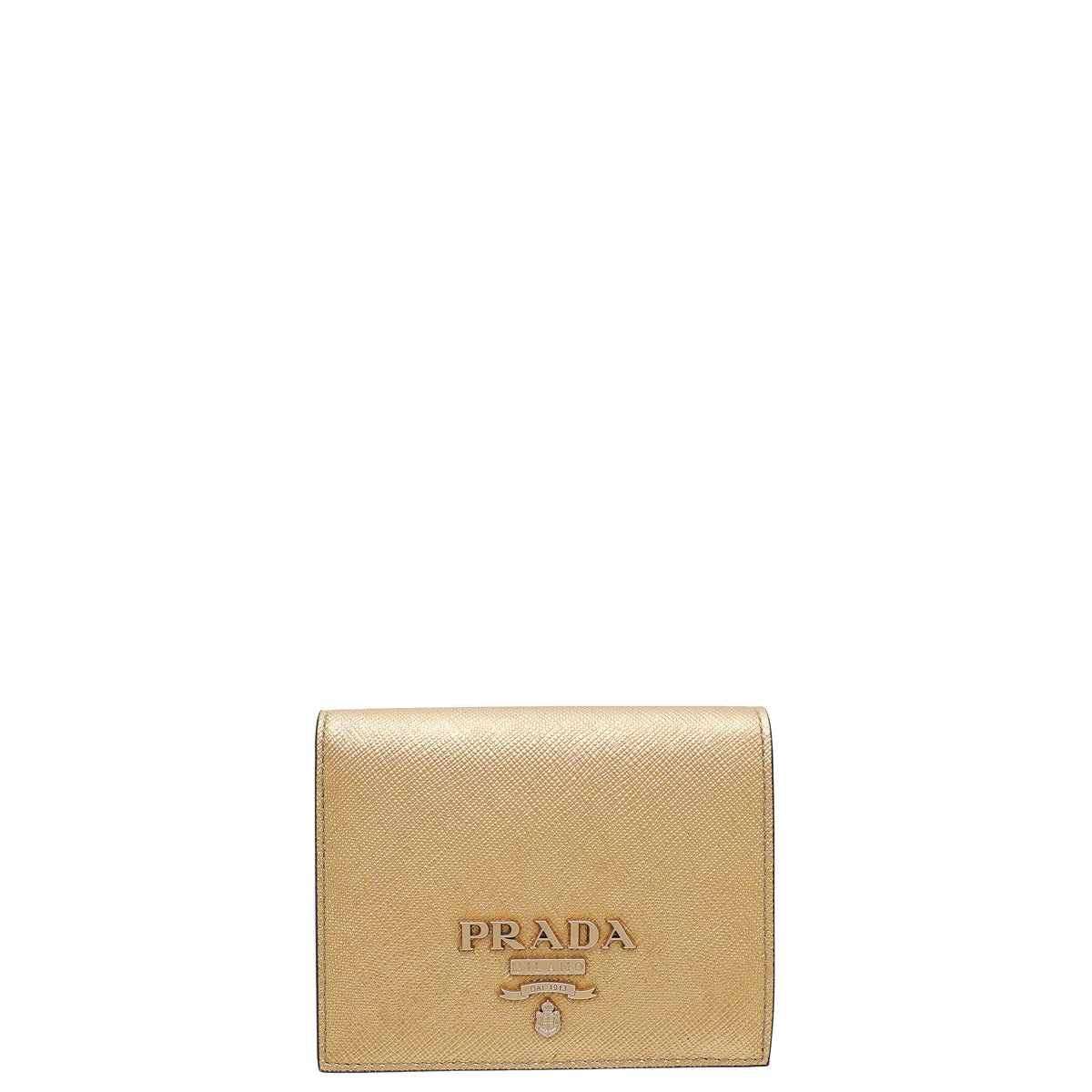 Prada Metallic Pink Bronze Shine Monochrome Small Wallet-Prada-THE CLOSET