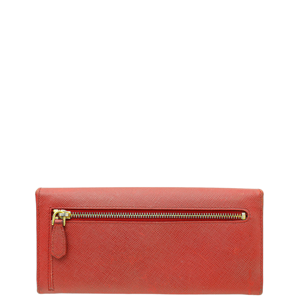Prada Red Lux Metal Continental Long Wallet-Prada-THE CLOSET