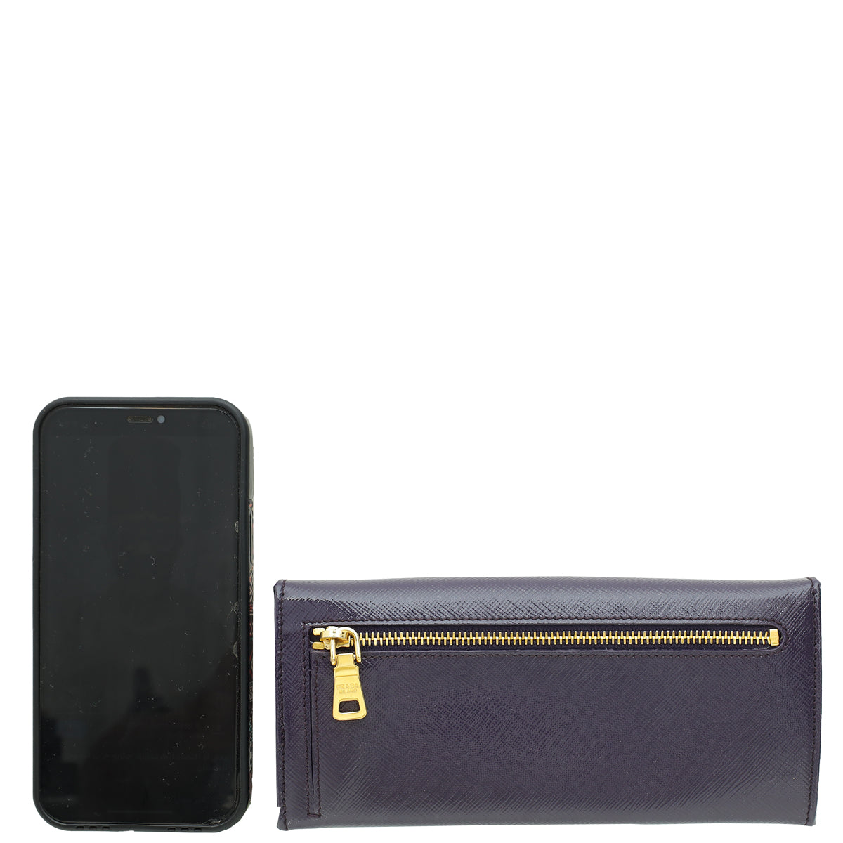 Prada Purple Lux Continental Wallet-Prada-THE CLOSET