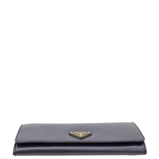 Prada Purple Lux Continental Wallet