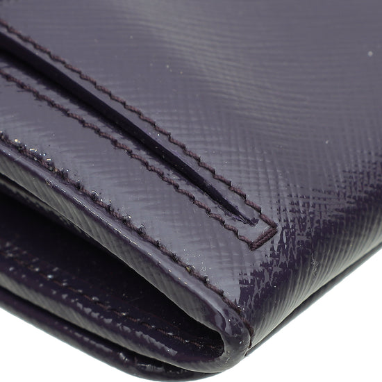 Prada Purple Lux Continental Wallet