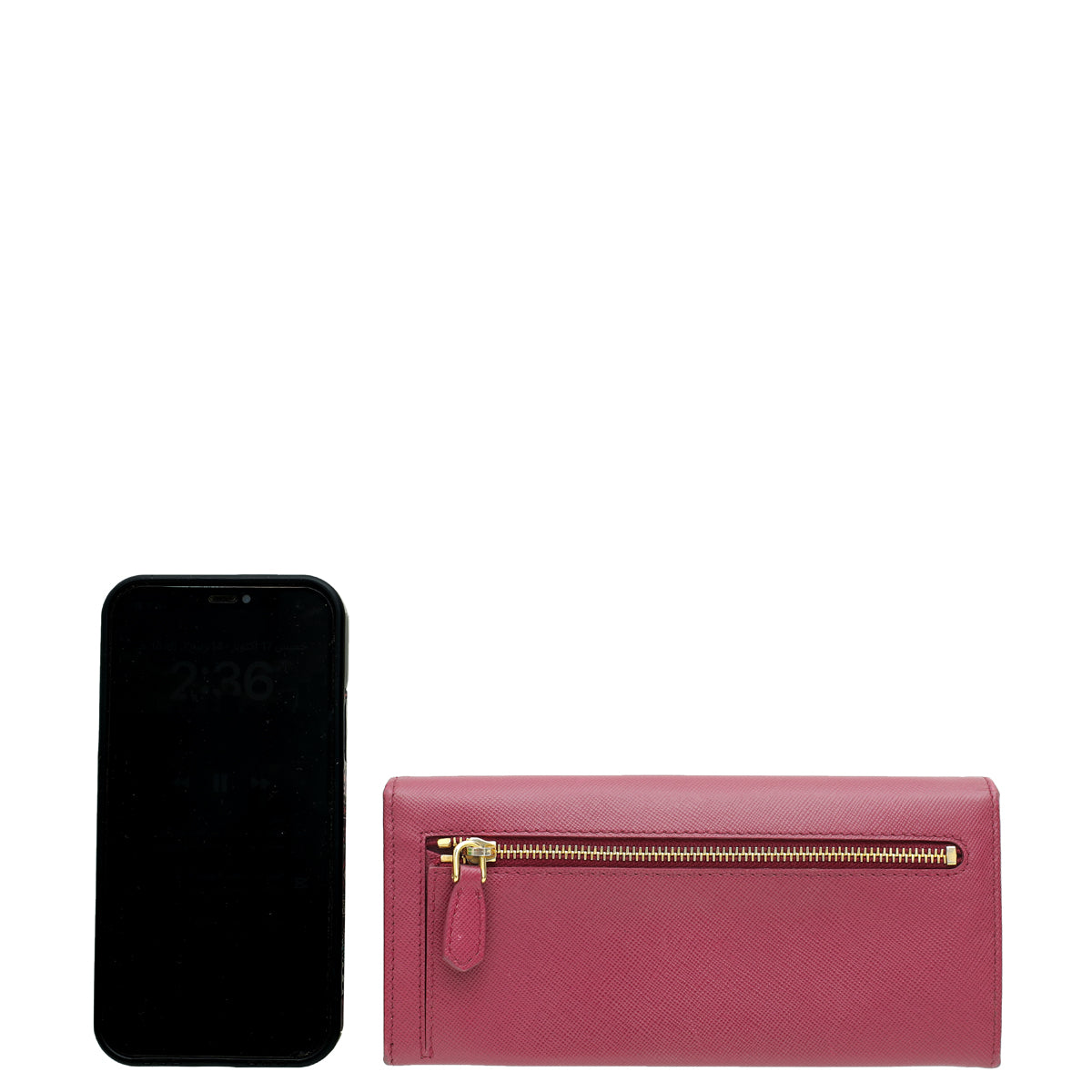 Prada Dark Mauve Lux Continental Wallet-Prada-THE CLOSET