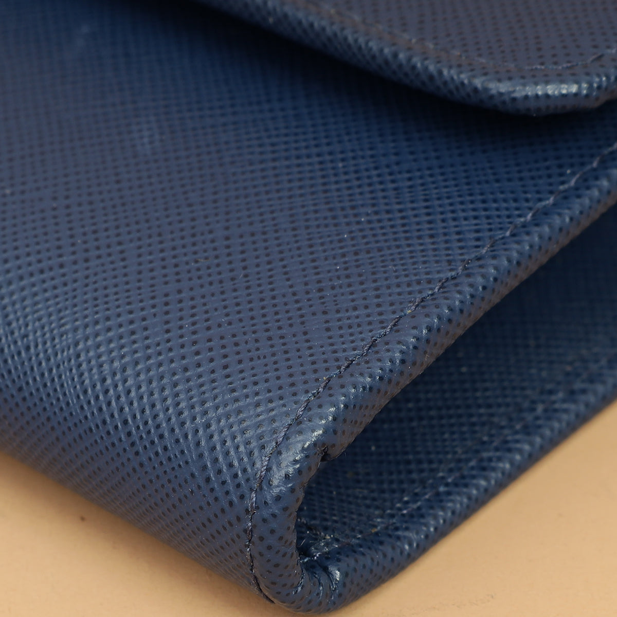 Prada Blue Trifold Small Wallet-Prada-THE CLOSET