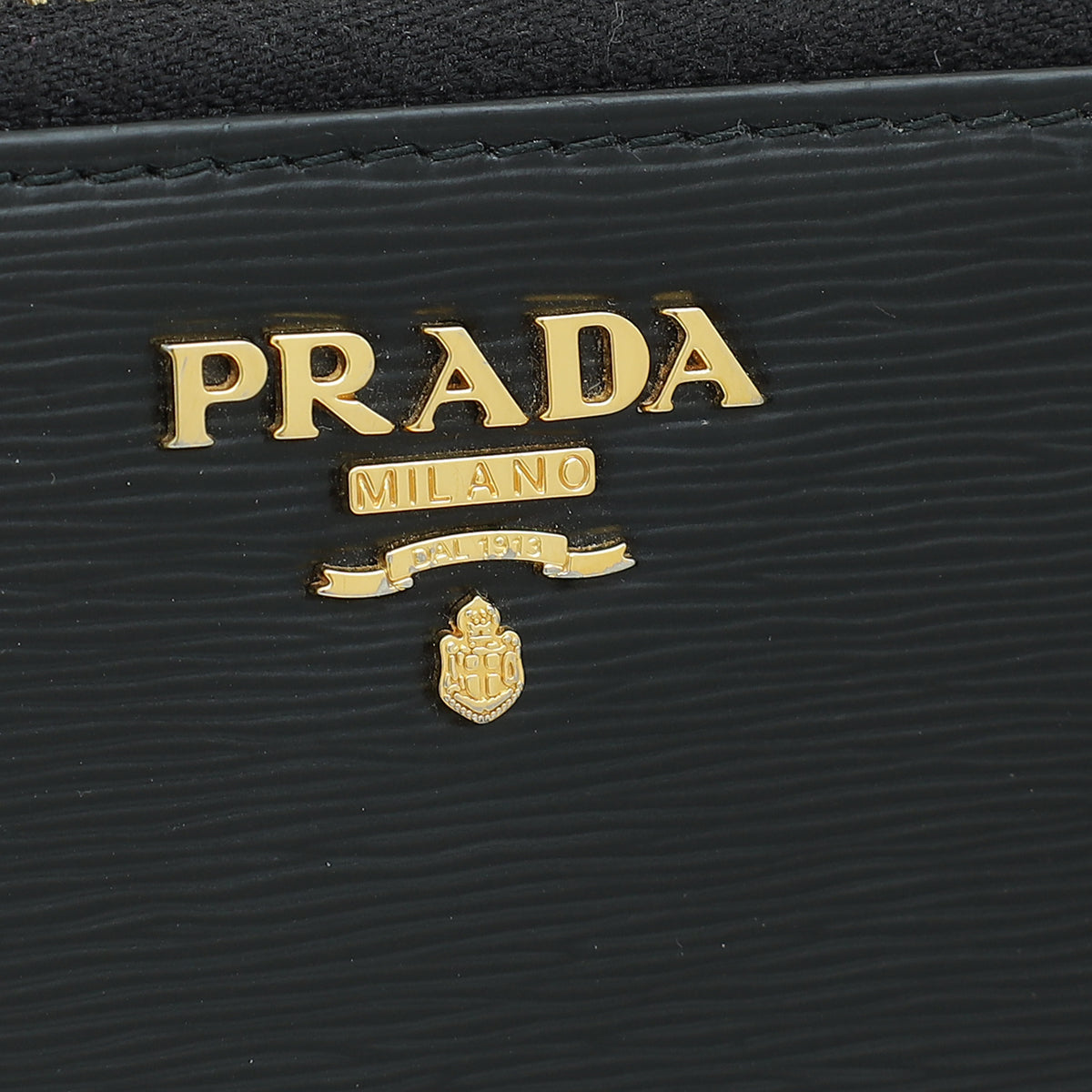 Prada Black Lux Long Zip Wallet