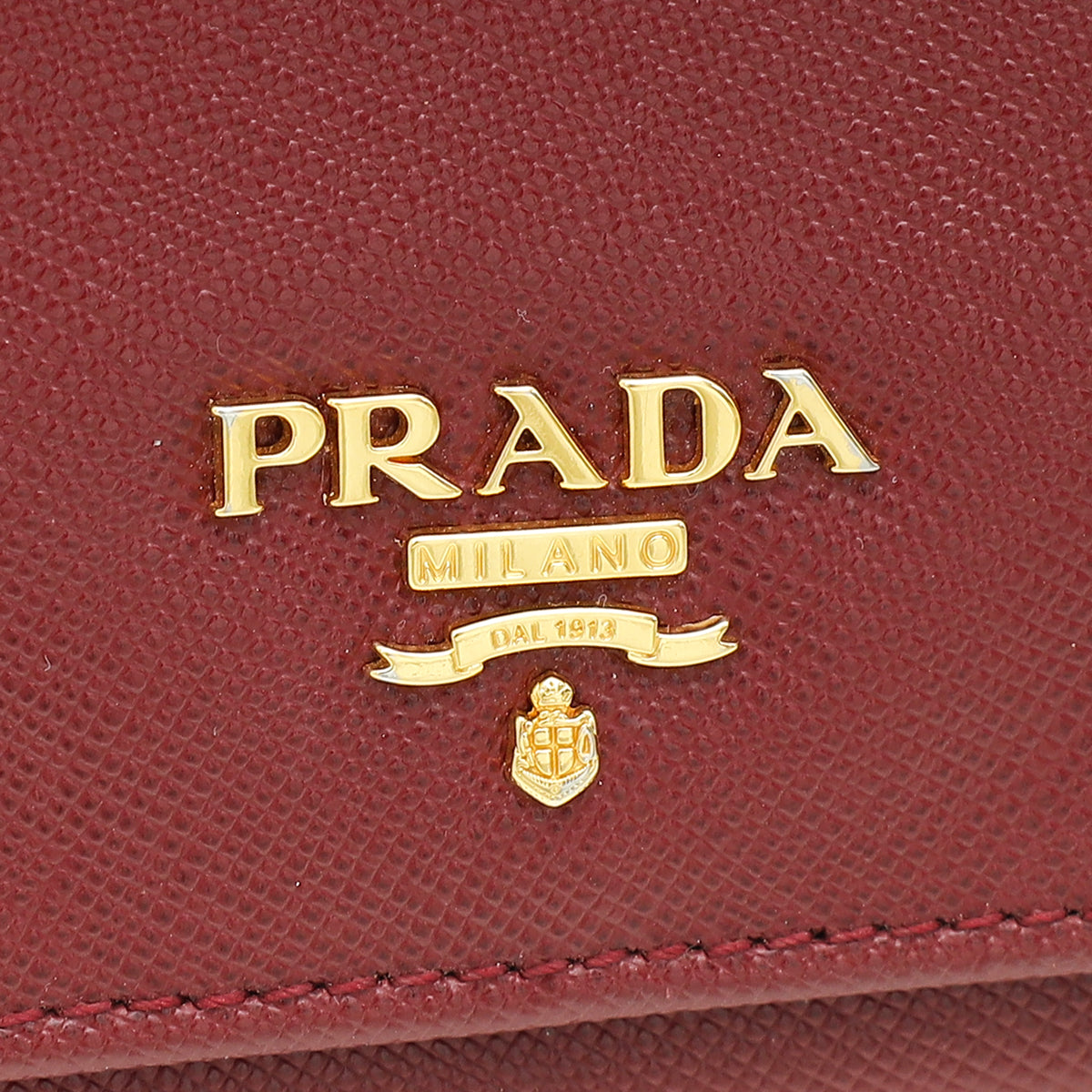 Prada Burgundy Long Continental Wallet