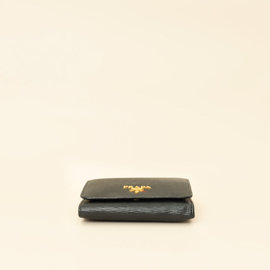 Prada Black Vitello Move Small Wallet-Prada-THE CLOSET