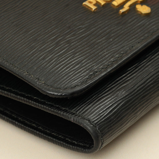 Prada Black Vitello Move Small Wallet-Prada-THE CLOSET