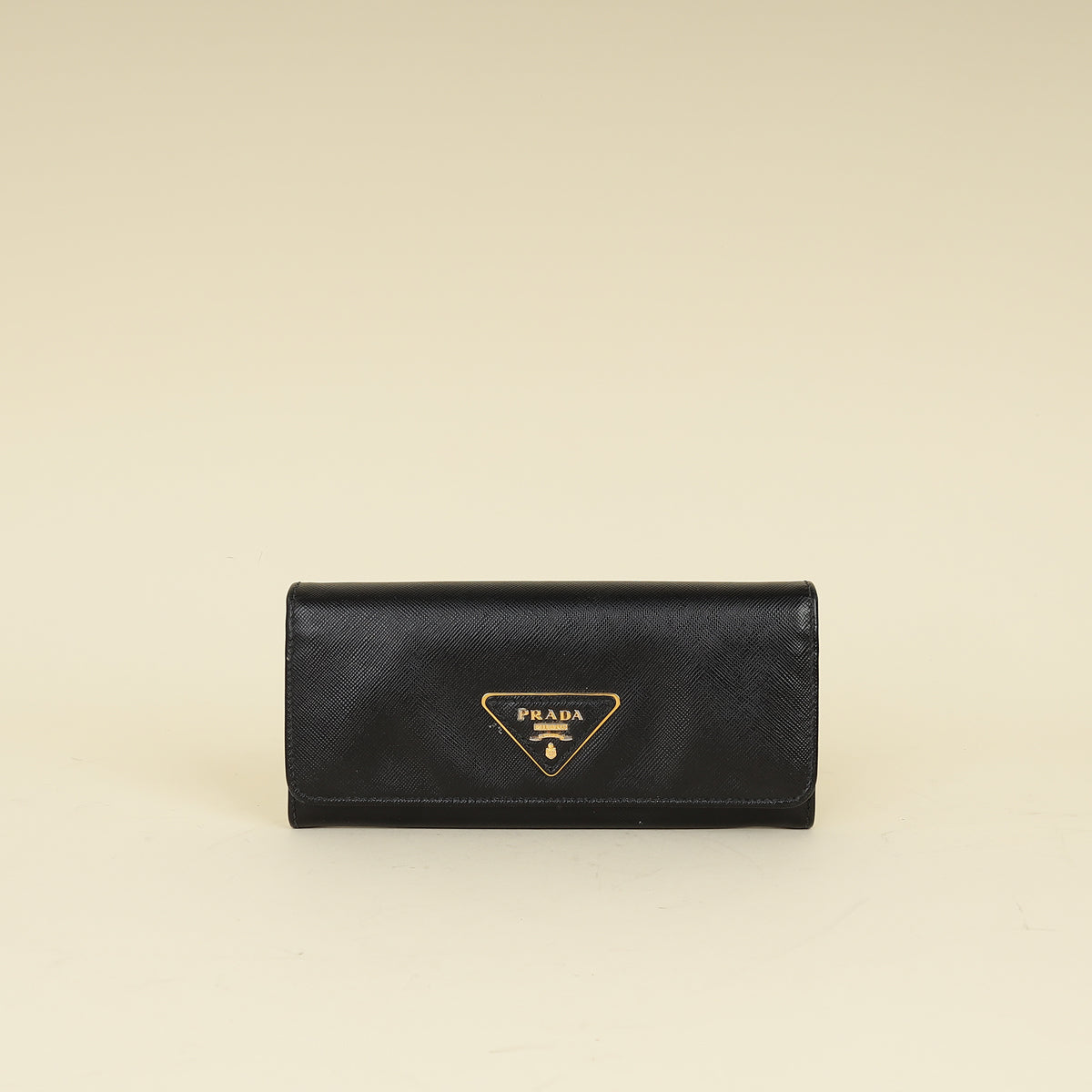 Prada Black Lux Continental Long Wallet-Prada-THE CLOSET