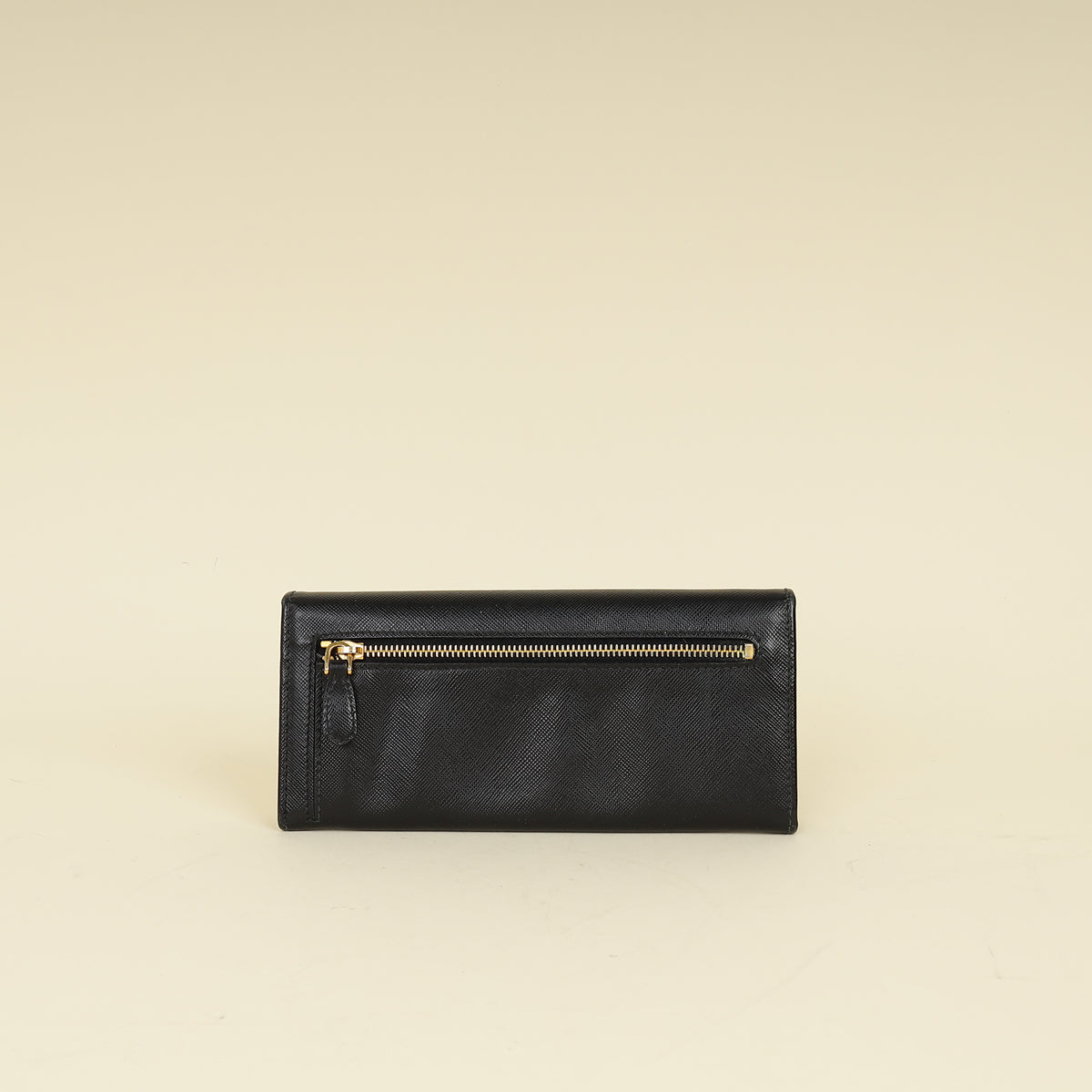 Prada Black Lux Continental Long Wallet-Prada-THE CLOSET