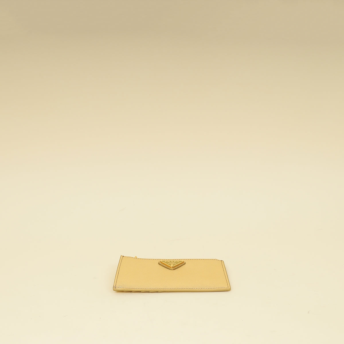 Prada Metallic Gold Zipped Card Holder-Prada-THE CLOSET