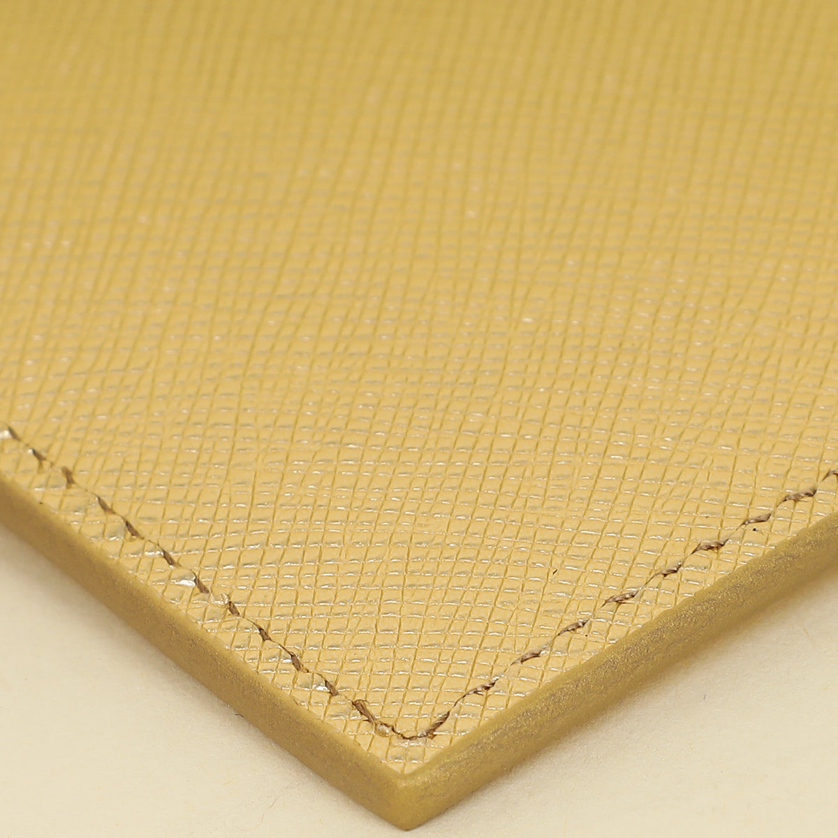 Prada Metallic Gold Zipped Card Holder-Prada-THE CLOSET