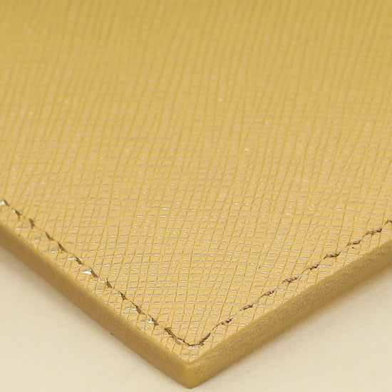 Prada Metallic Gold Zipped Card Holder-Prada-THE CLOSET