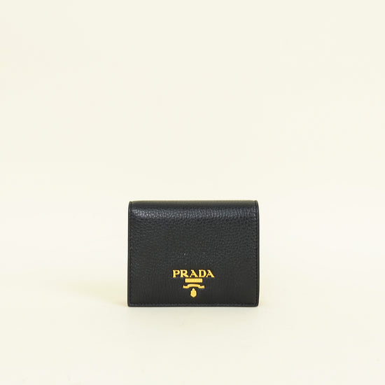 Prada Black Bifold Small Wallet