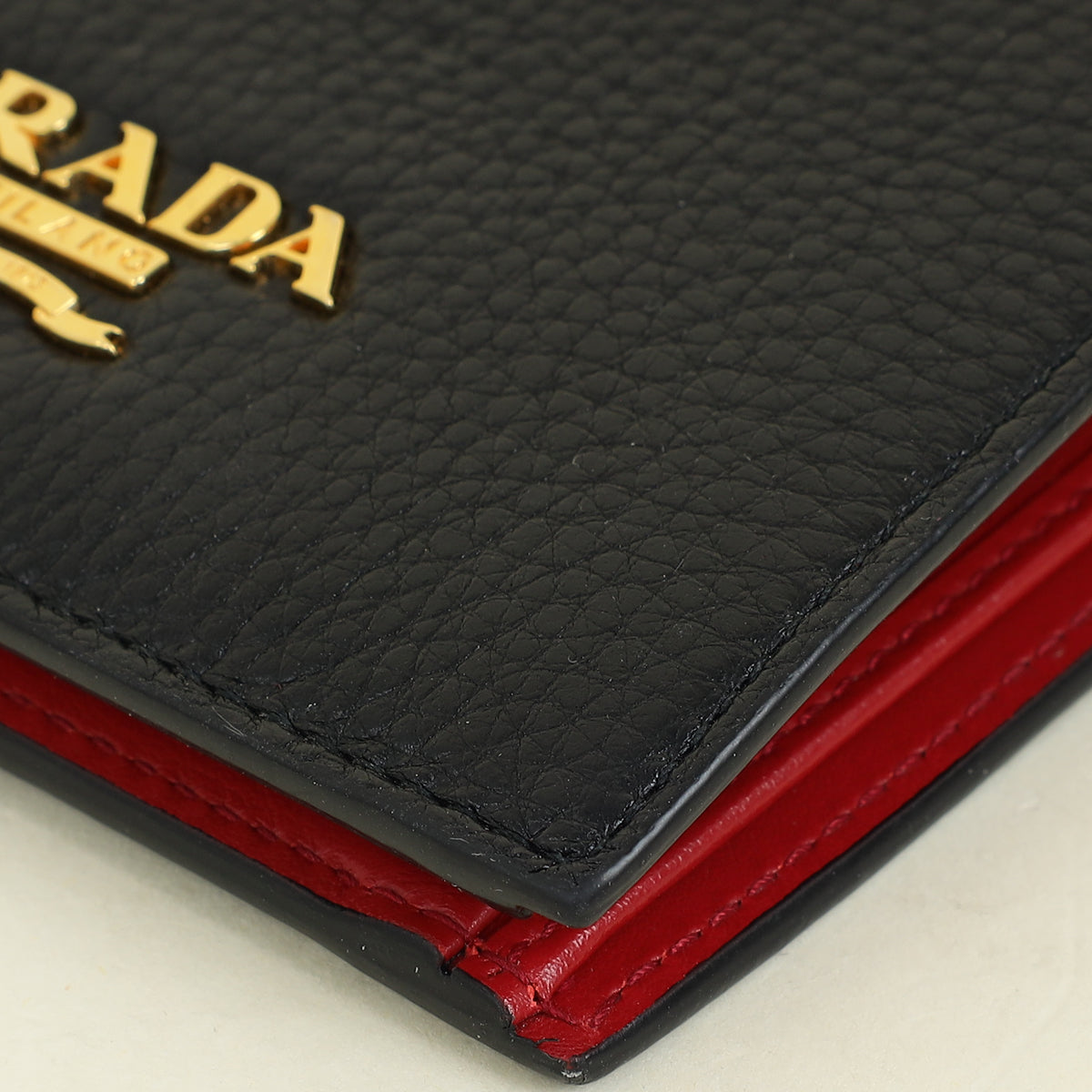 Prada Black Bifold Small Wallet