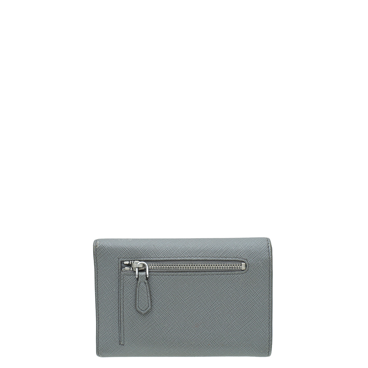 Prada Gray Cuir Envelope Trifold Wallet-Prada-THE CLOSET