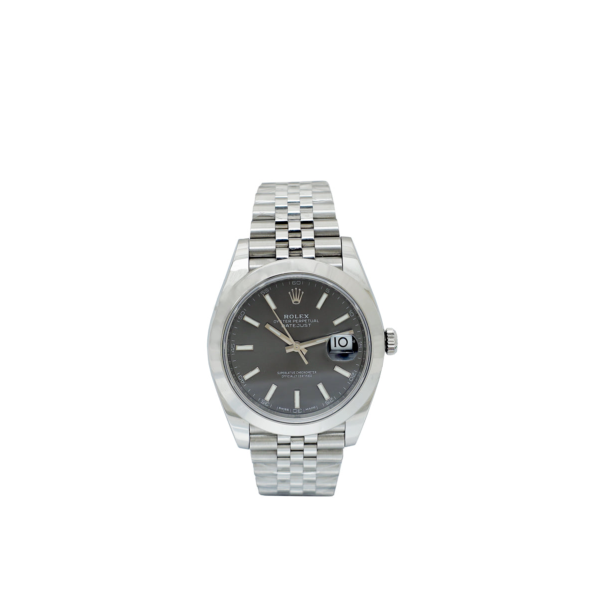 Rolex ST.ST Datejust Grey Dial 40mm Watch