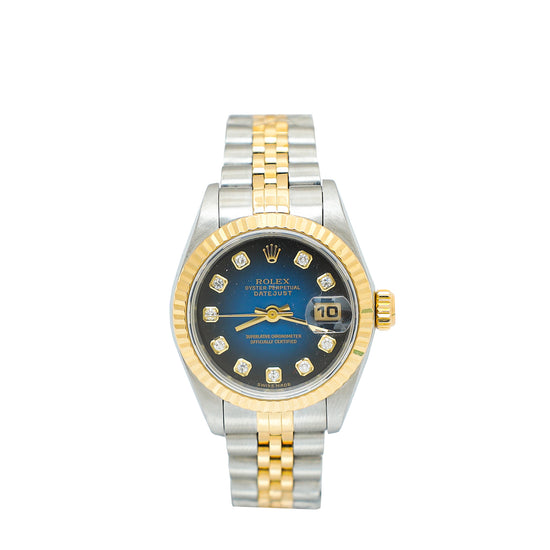 Rolex 18K Yellow Gold ST.ST Diamond Datejust 26mm Watch