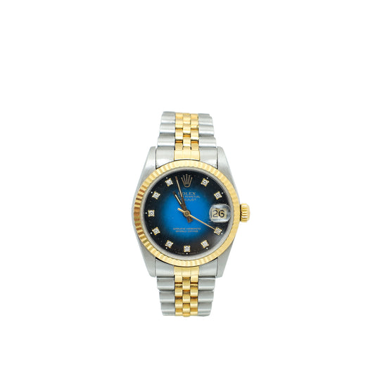 Rolex 18K Yellow Gold & Steel Datejust 31 Watch