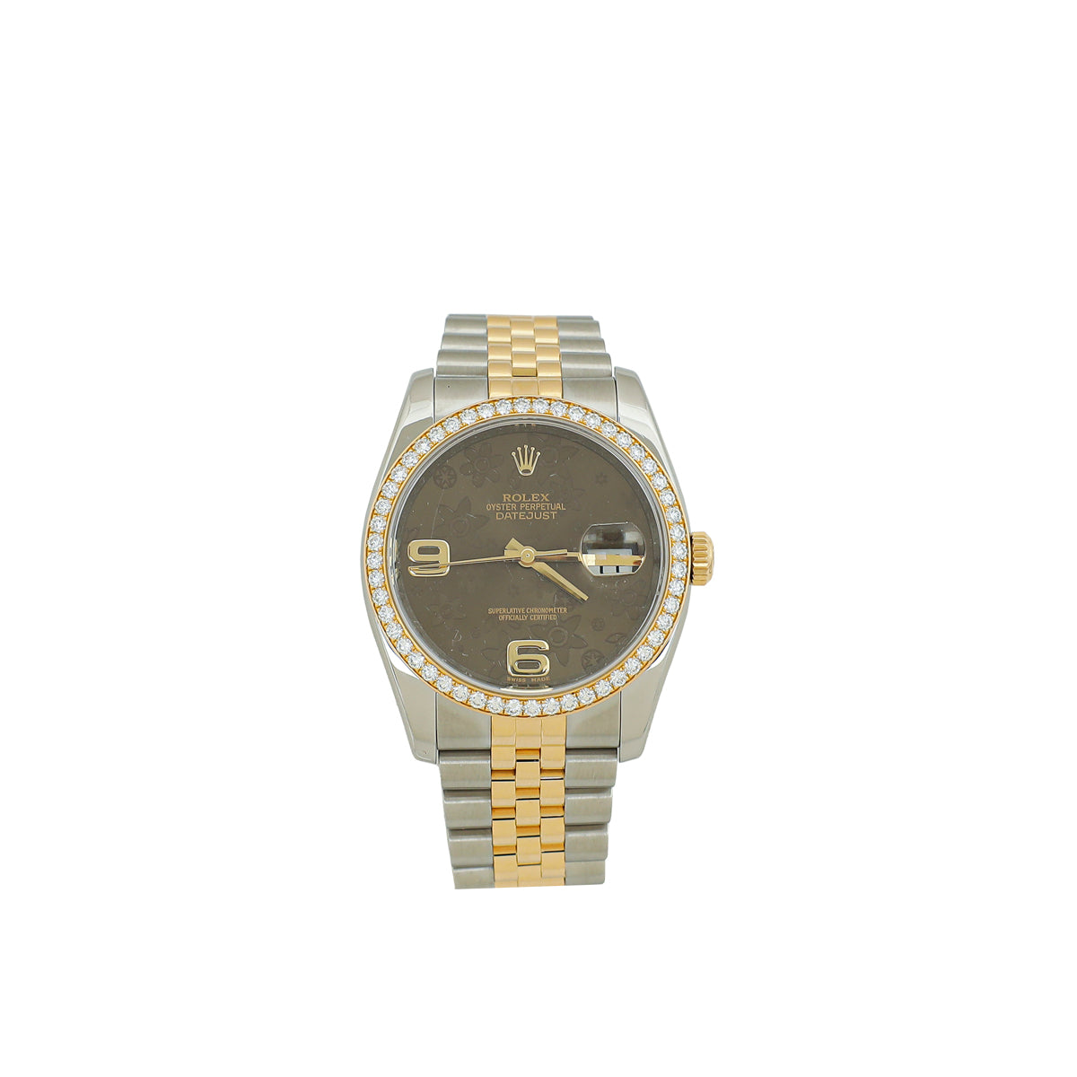 Rolex Stainless Steel Diamond Yellow Rolesor Datejust 36mm Watch-Rolex-THE CLOSET