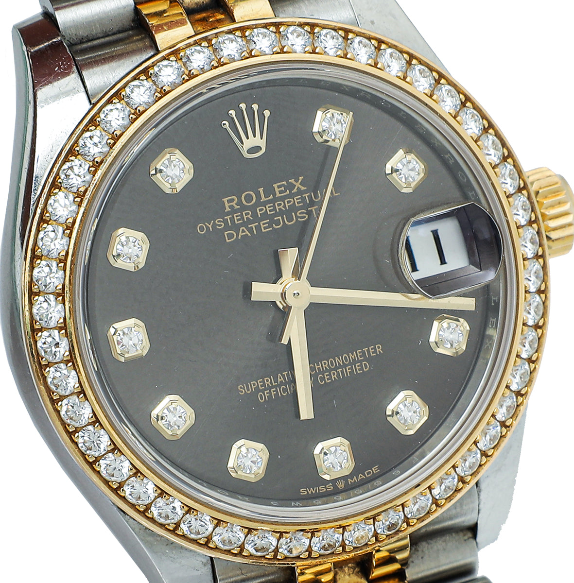 Rolex 18K Yellow Gold ST.ST Diamond Datejust 31mm Watch
