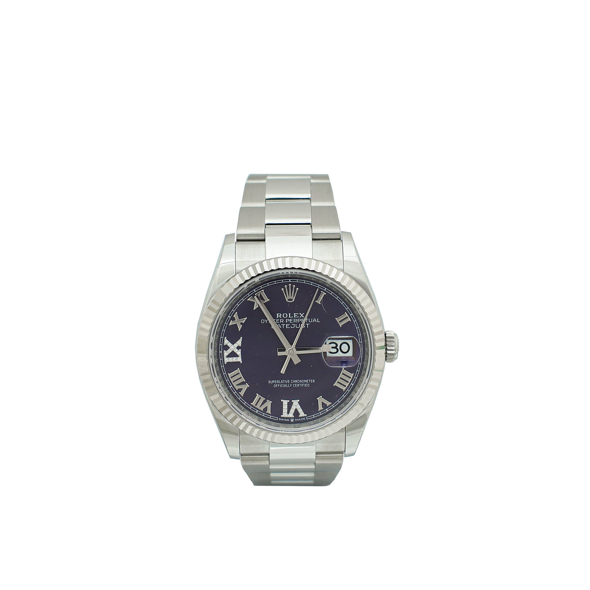 Rolex ST.ST and 18K White Gold Diamond Datejust 36mm Watch-Rolex-THE CLOSET