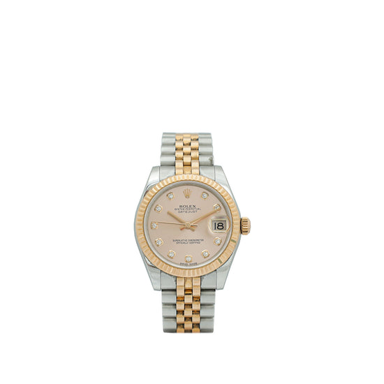Rolex Oyster Steel Rose Gold Datejust 31mm Watch