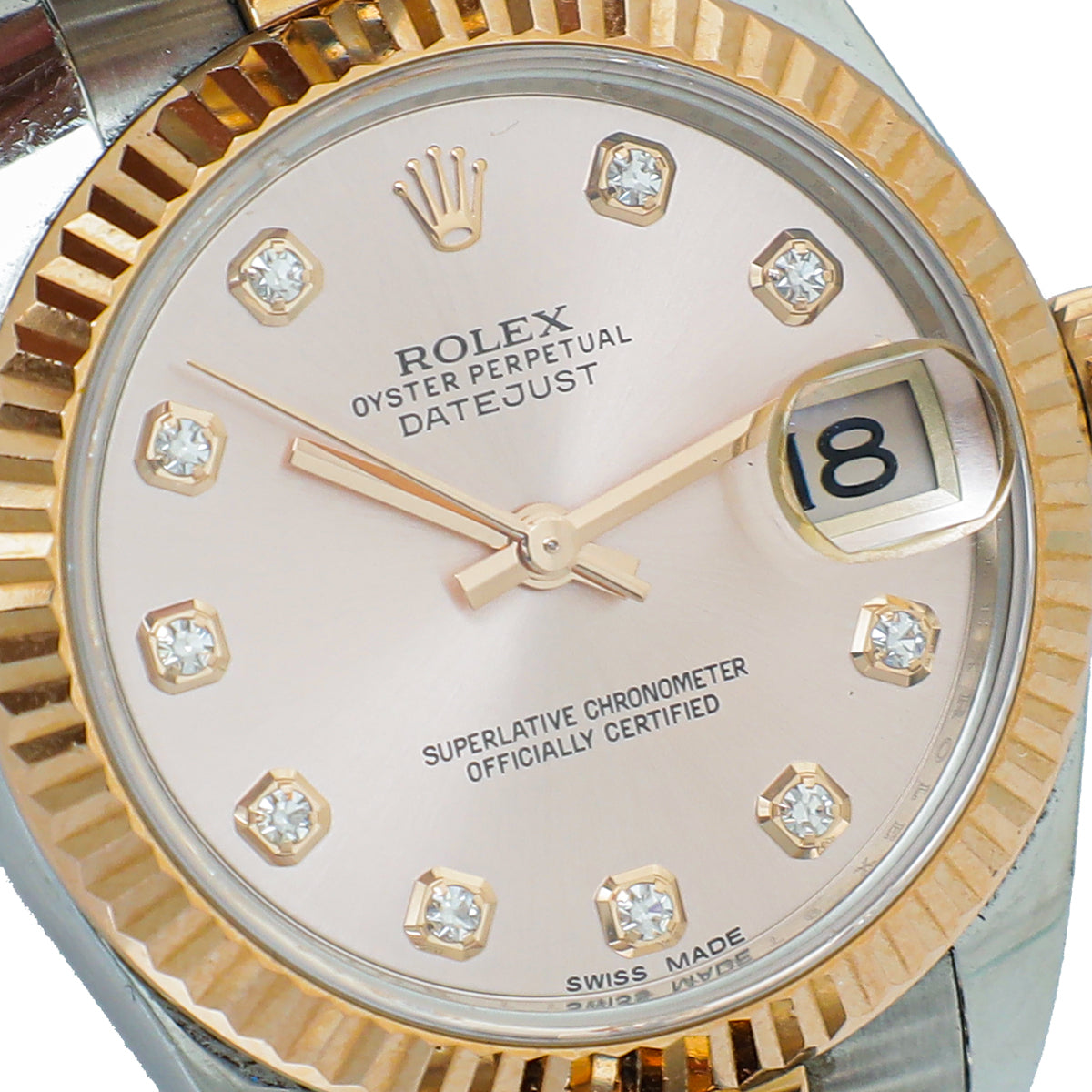 Rolex Oyster Steel Rose Gold Datejust 31mm Watch