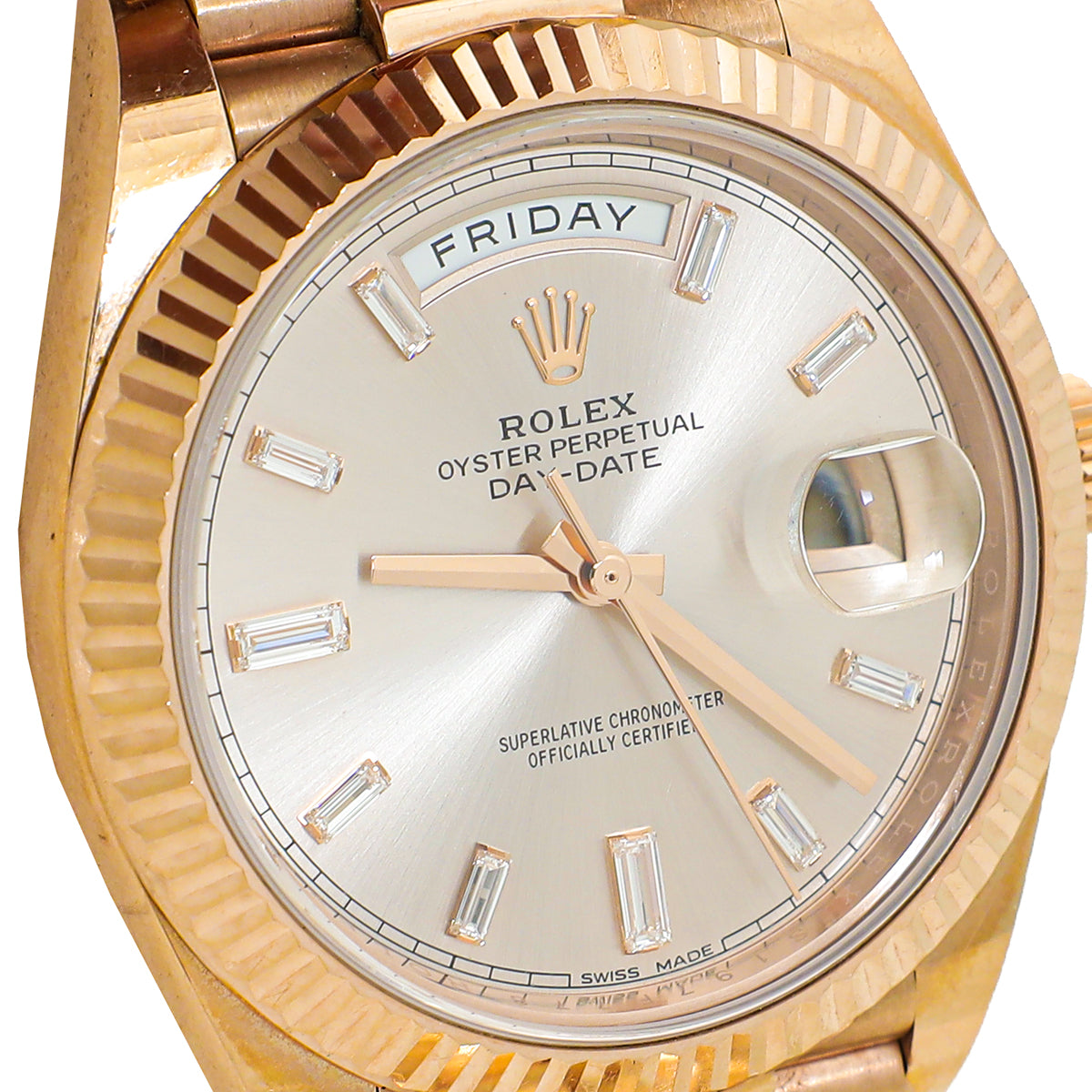 Rolex Everose Gold Diamond Day-Date 40mm Watch