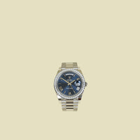 Rolex 18K White Gold Day-Date Diamond Automatic Movement 40mm Watch