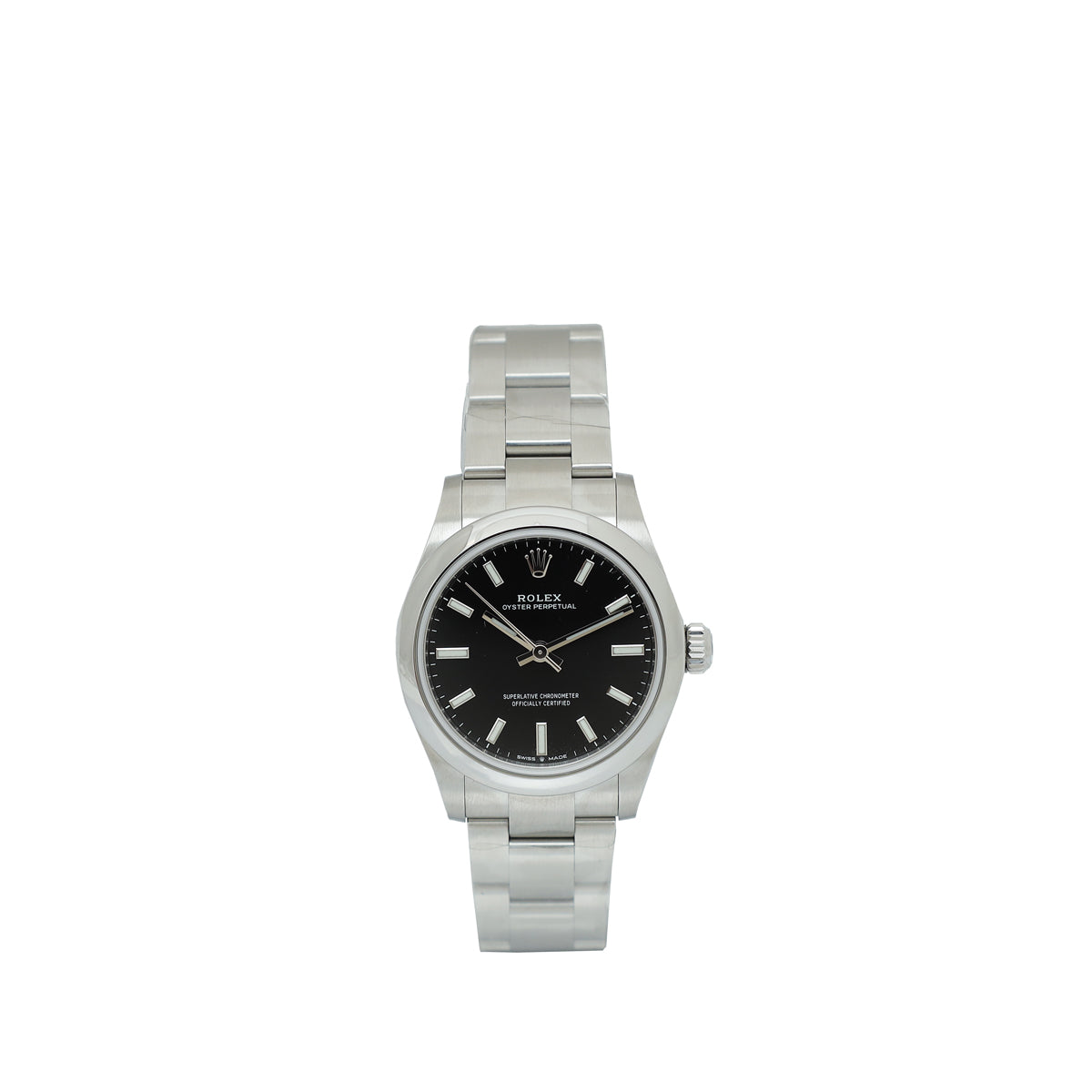 Rolex ST.ST Oyster Perpetual Black Dial 31mm Watch-Rolex-THE CLOSET