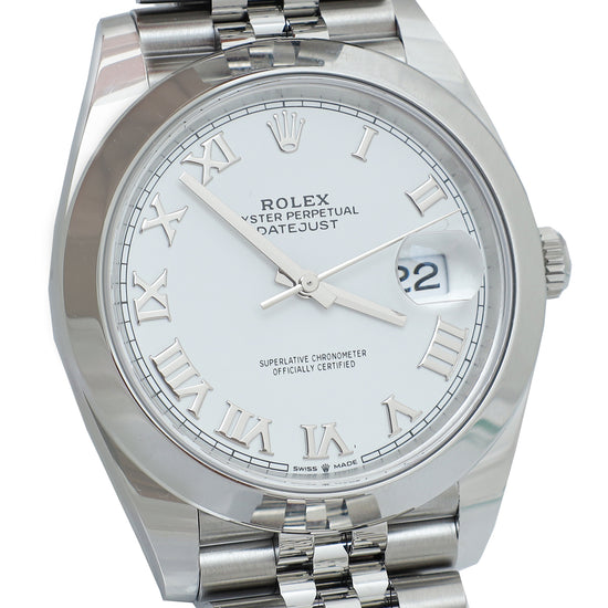 Rolex Stainless Steel Oyster Perpetual Datejust 41mm Watch
