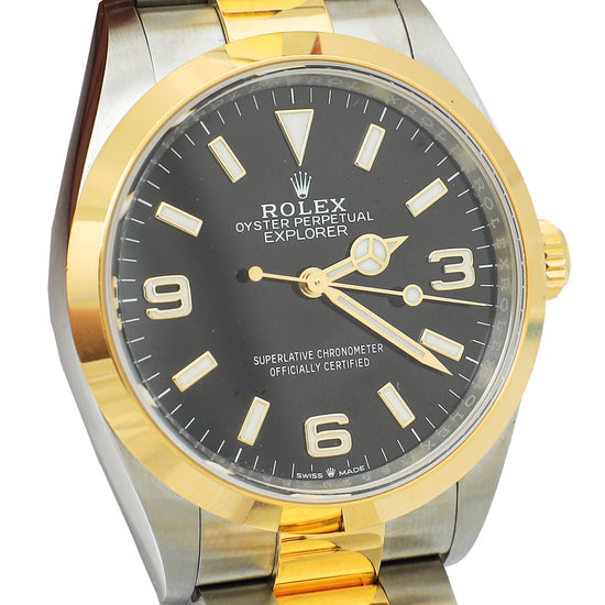 Rolex Steel & Gold Explorer 36mm Watch