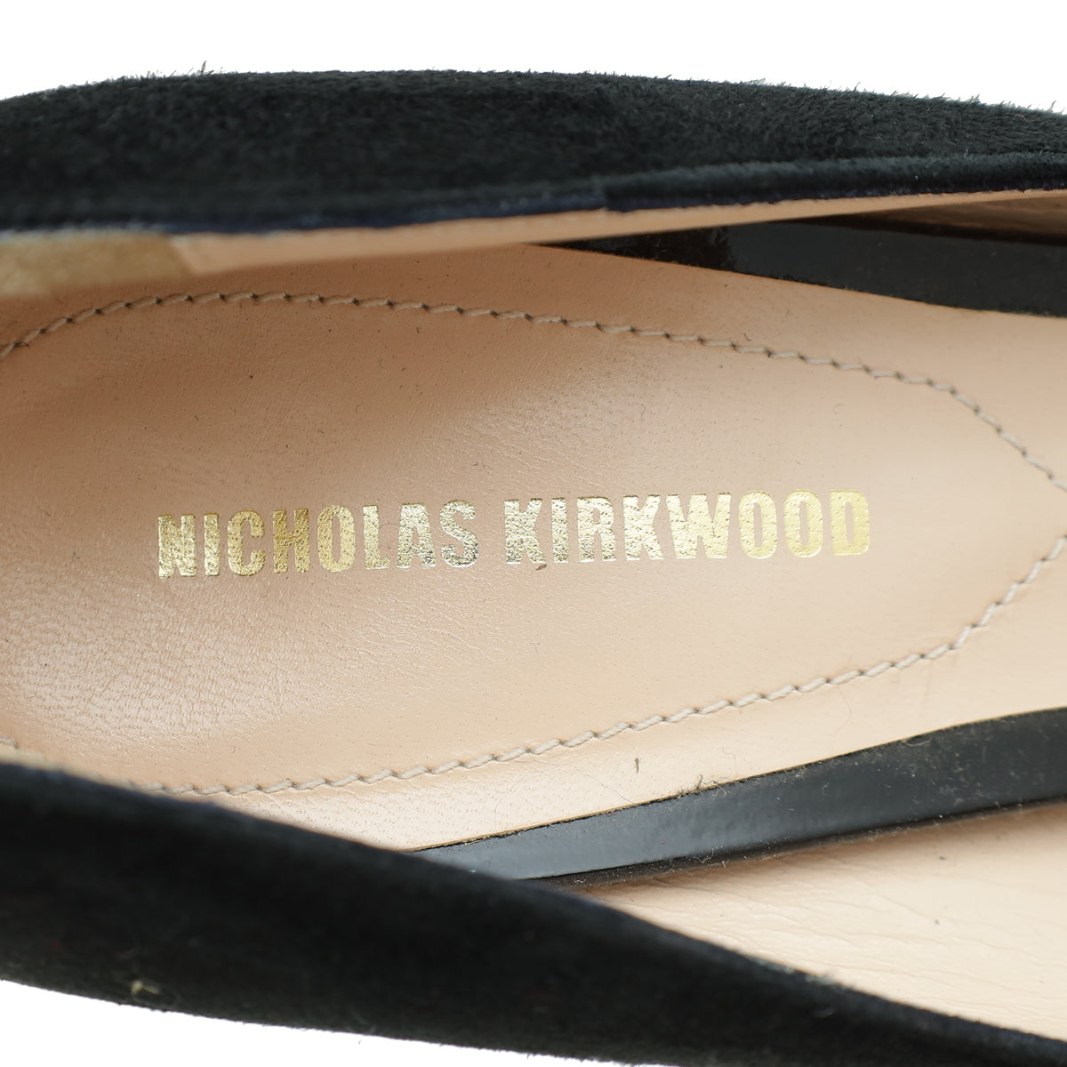Nicholas Kirkwood Black Suede Resin Heel Pumps 40