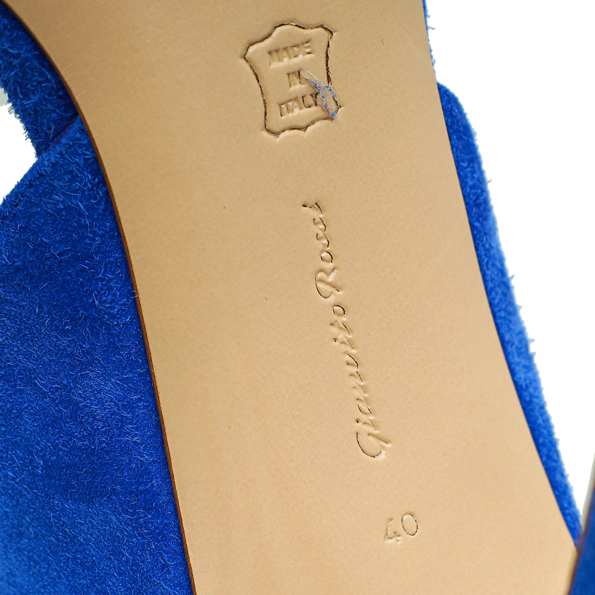 Gianvito Rossi Blue Cross Ankle Strap Sandals 40