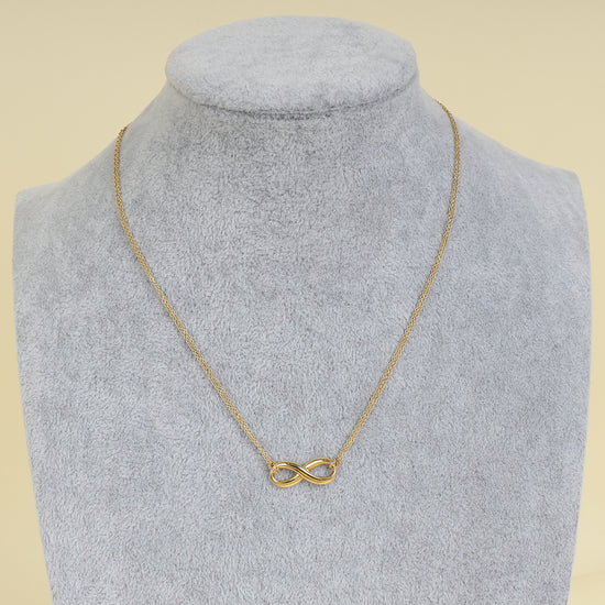 Tiffany & Co. Yellow Gold Infinity Pendant Necklace