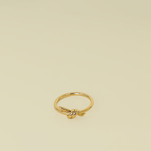 Tiffany & Co. 18K Rose Gold Knot Ring 51