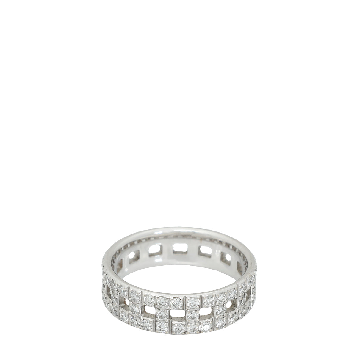 Tiffany & Co 18K White Gold Diamond T True Wide Ring 53-Tiffany & Co-THE CLOSET