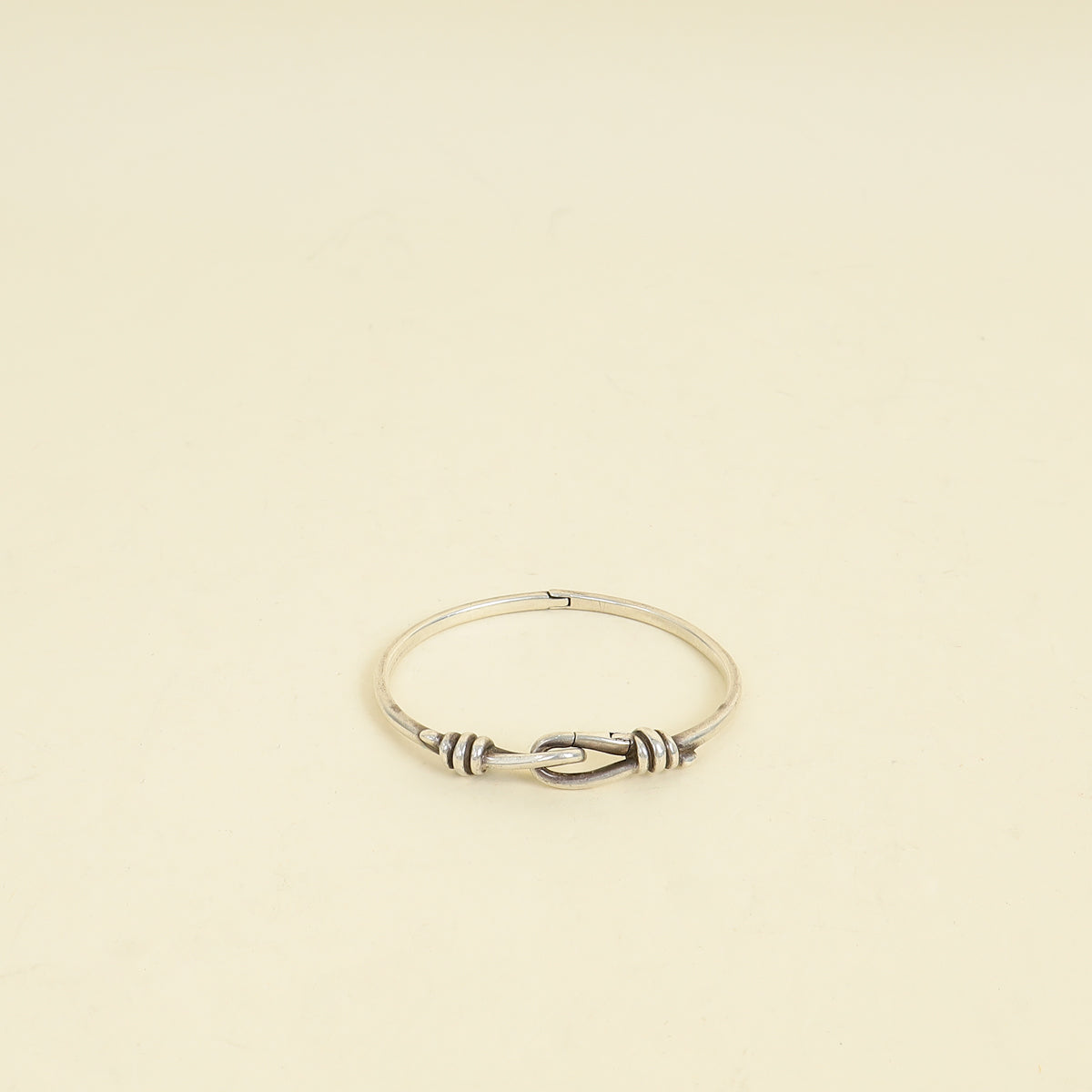 Tiffany & Co. Silver Sterling Paloma Picasso Knot Hinged Bangle