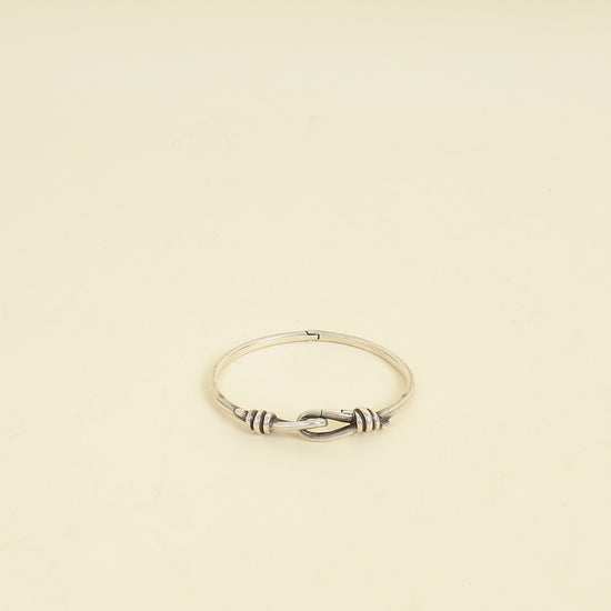 Tiffany & Co. Silver Sterling Paloma Picasso Knot Hinged Bangle