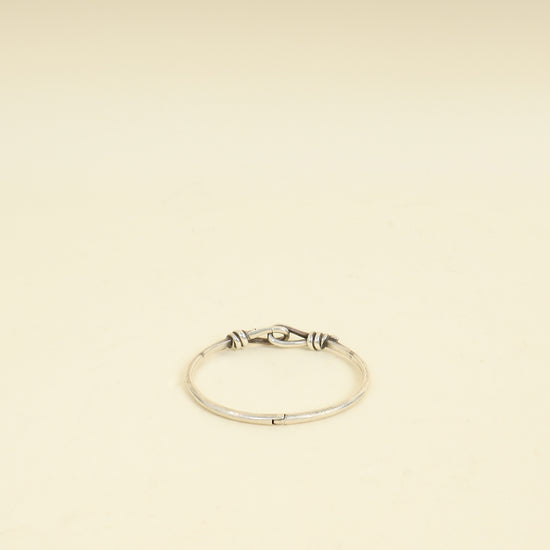 Tiffany & Co. Silver Sterling Paloma Picasso Knot Hinged Bangle