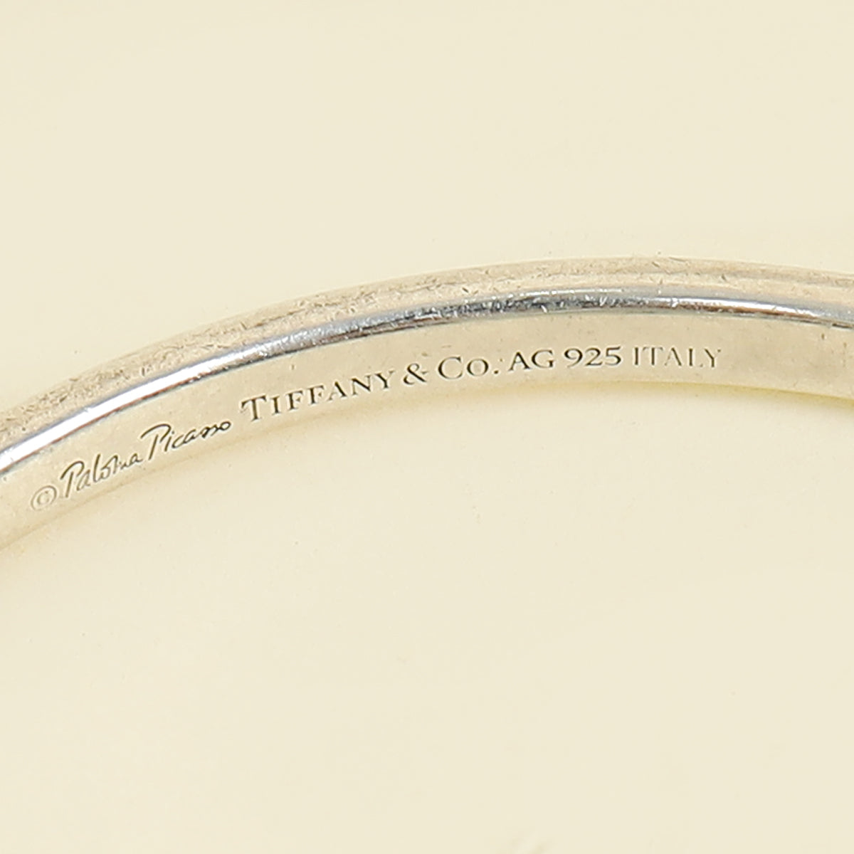 Tiffany & Co. Silver Sterling Paloma Picasso Knot Hinged Bangle