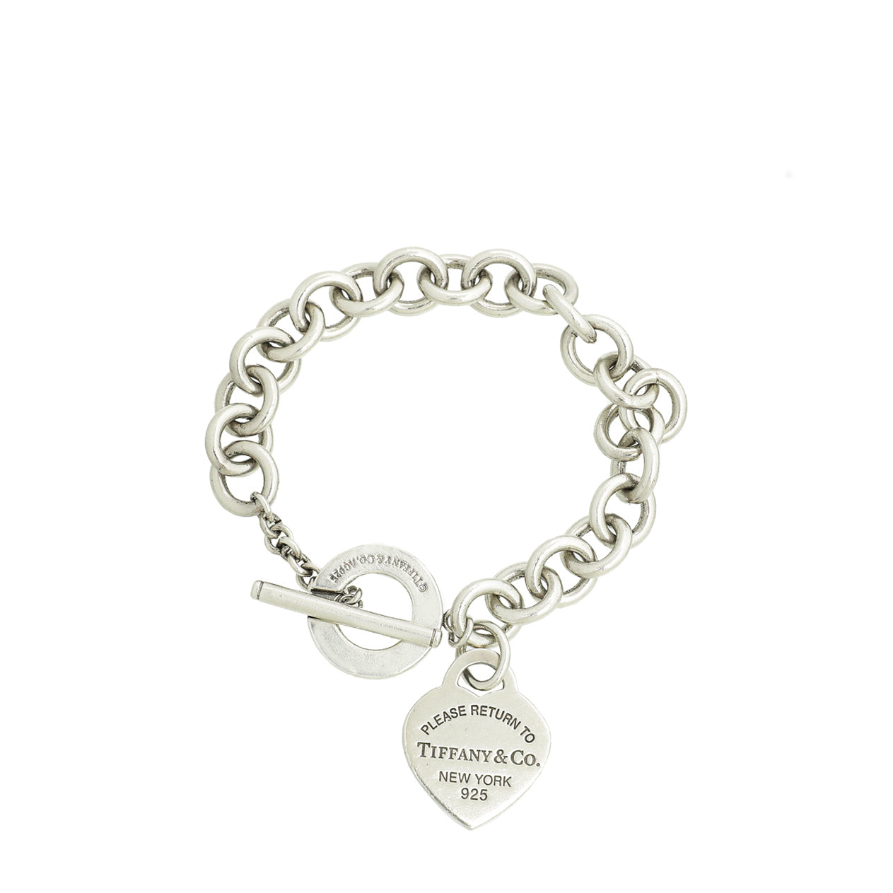 Tiffany & Co Sterling Silver Heart Tag Toggle Bracelet THE CLOSET