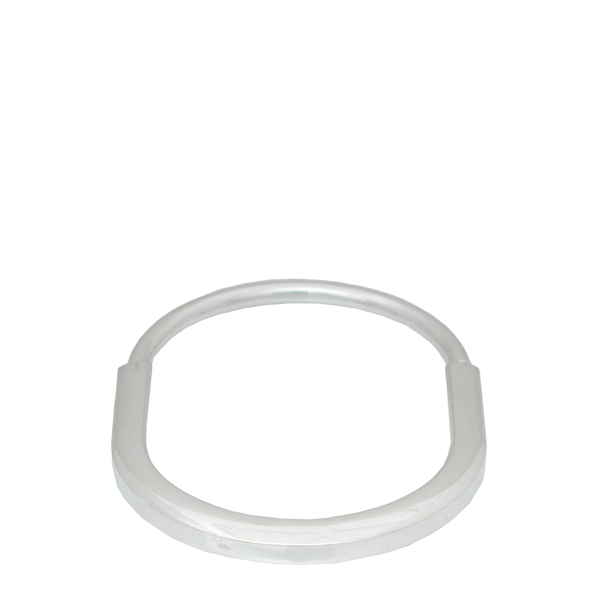 Tiffany & Co 18K White Gold Diamonds Lock Medium Bangle-Tiffany & Co-THE CLOSET